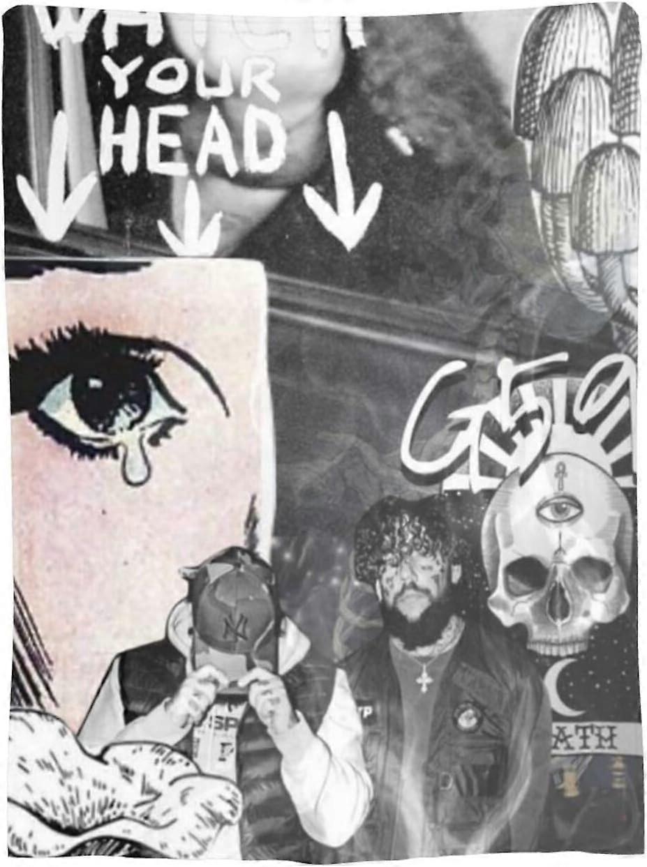 بطانية الأولاد الموسيقى الانتحارية لأريكة السرير التي رأسك رقيق رمي بطانية فائقة النعومة وخفيفة الوزن قابلة للطي أفخم غطاء سرير لهدية محبي الموسيقى