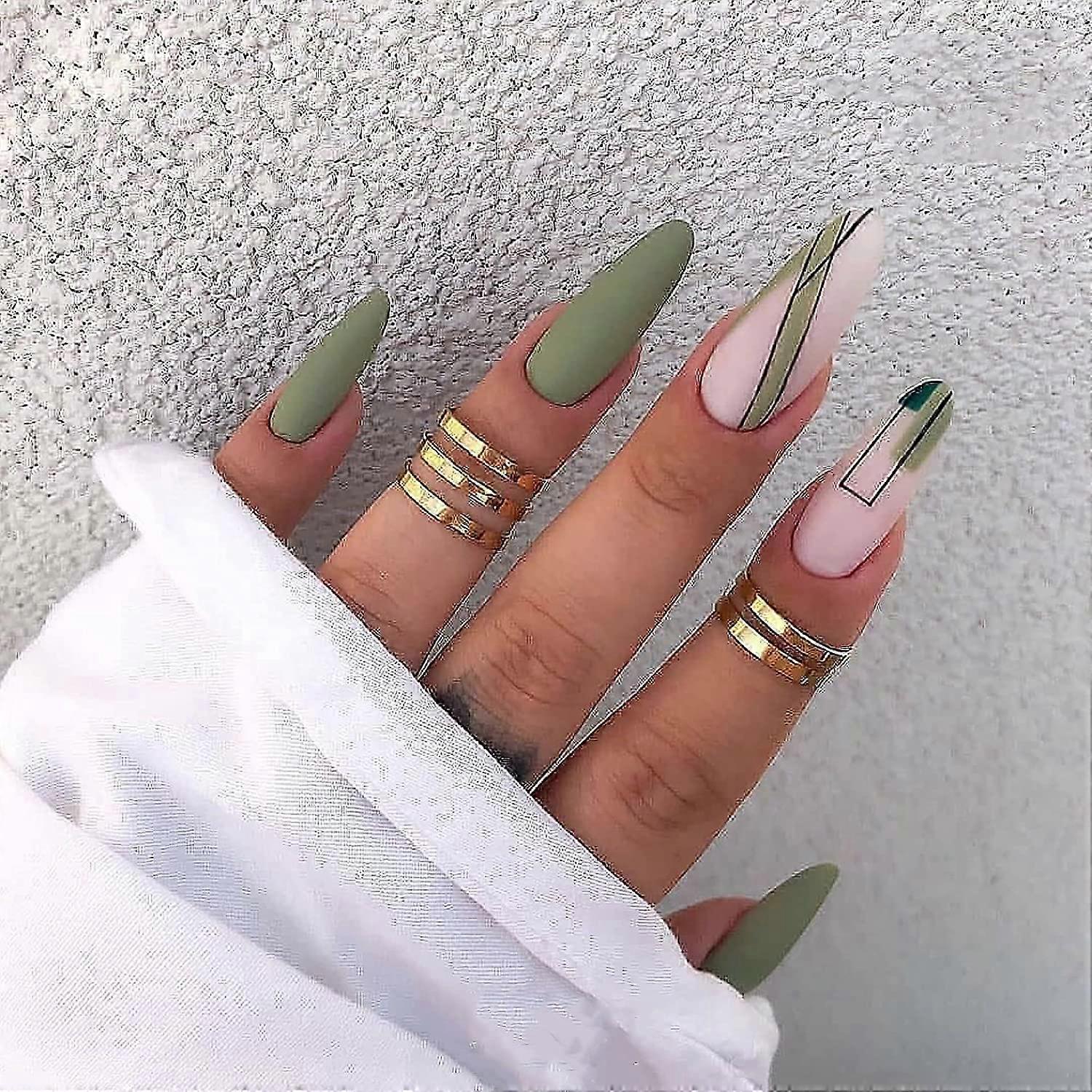 120 Acrylnagelspitzen – Klar, Matt | 12 Größen | Mandelform | Mittlere Länge | Für Nageldesign & Studio