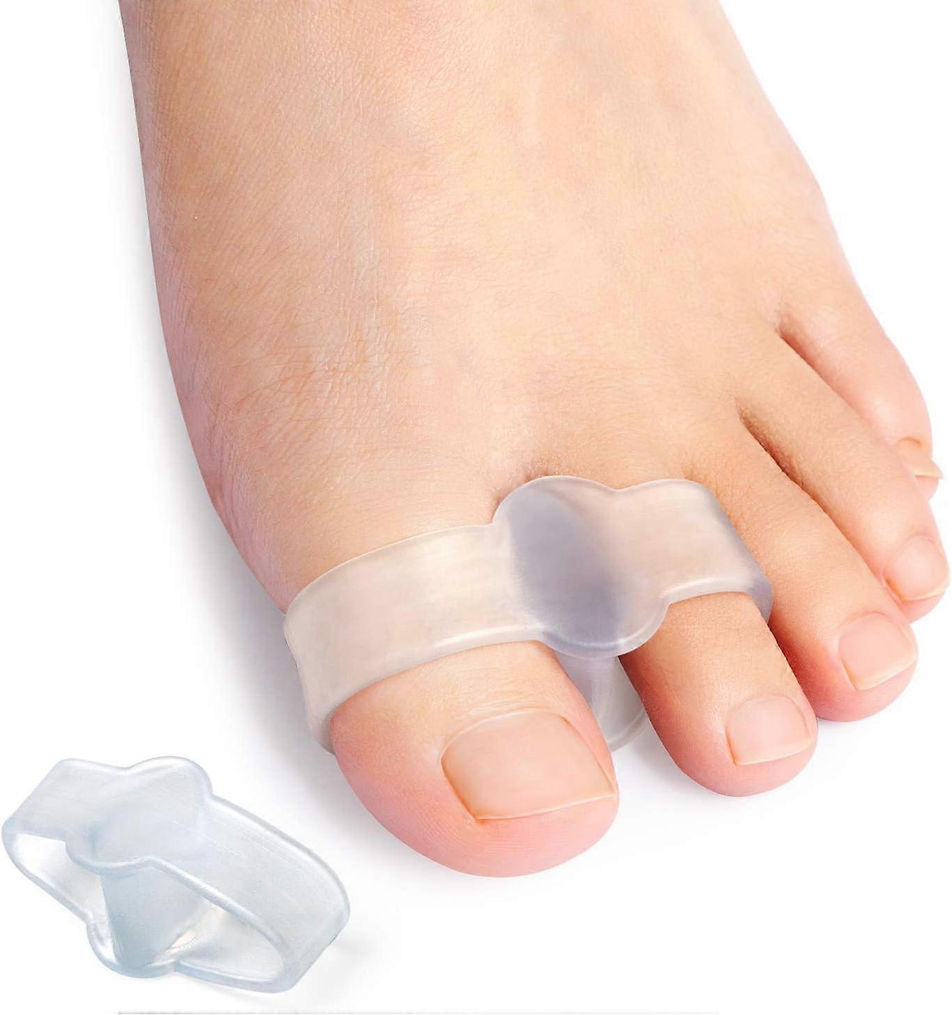 10 toe separators with 2 loops, large toe spacer for bunion pain and overlapping toes