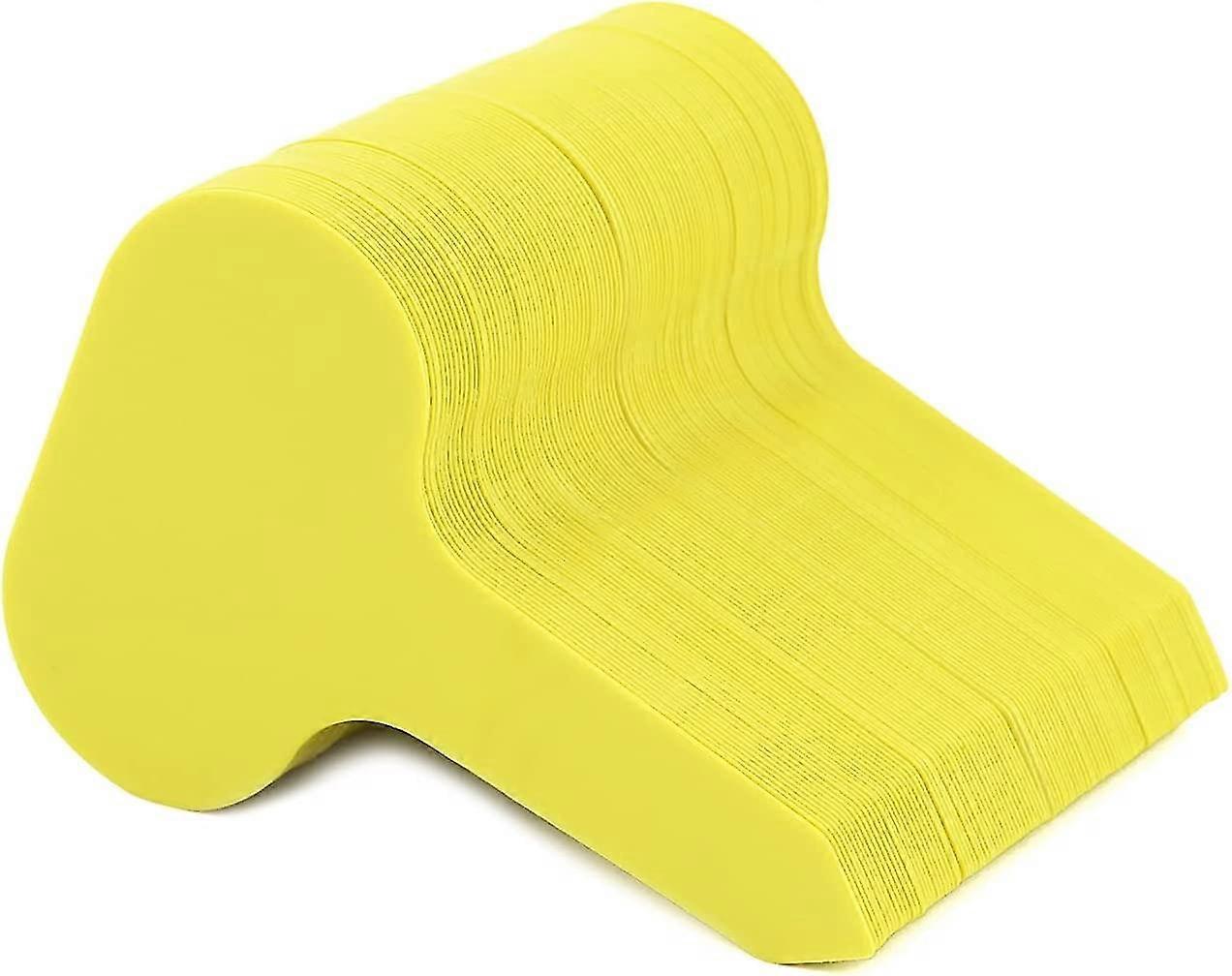 100 X Plastic Plant Labels Yellow 5 X 7cm