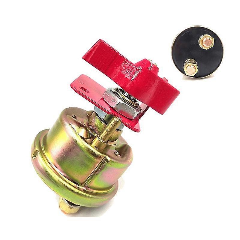 Universal Forklift Excavator-Marine Battery Disconnect Switch with Lock Bracket Power Cut Off Battery Switch Metal Knob