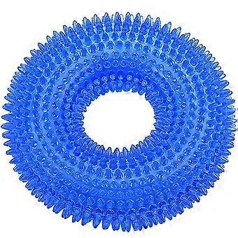 Durable Squeak Ball Dog Toy Balls For Dogs Puppies Teething Chew,5",blue Ring-WG