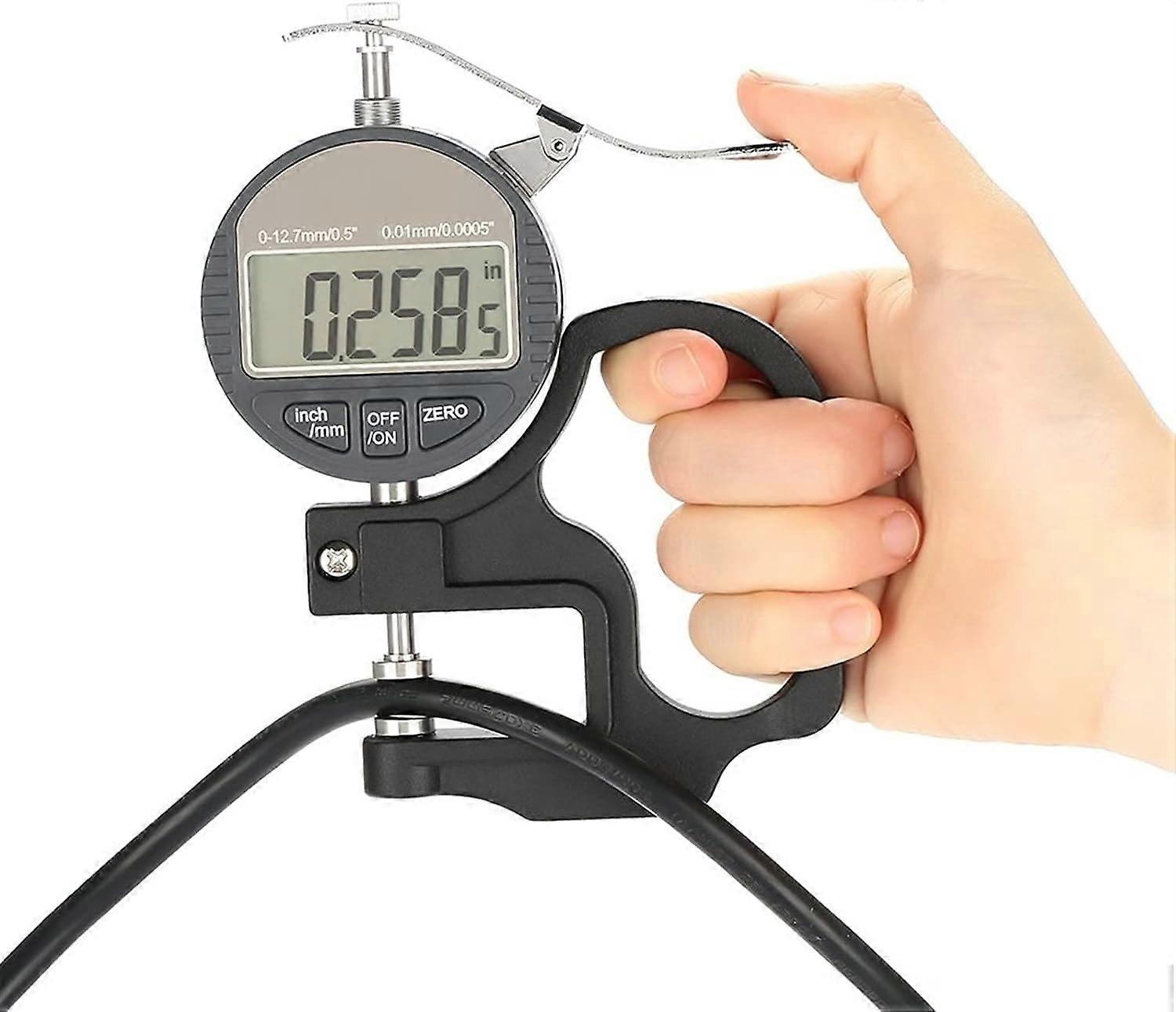 gutes digitales Dickenmessgerät Dickenmessgerät Elektronisches Mikrometer Dickenmessgerät 0-12,7 mm metrisch mit genauem Messwerkzeug