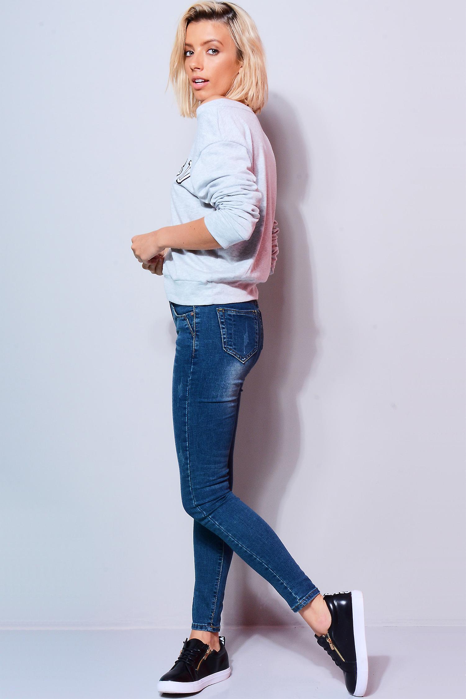 Lovemystyle Skinny Stonewash Blue Denim Jeans