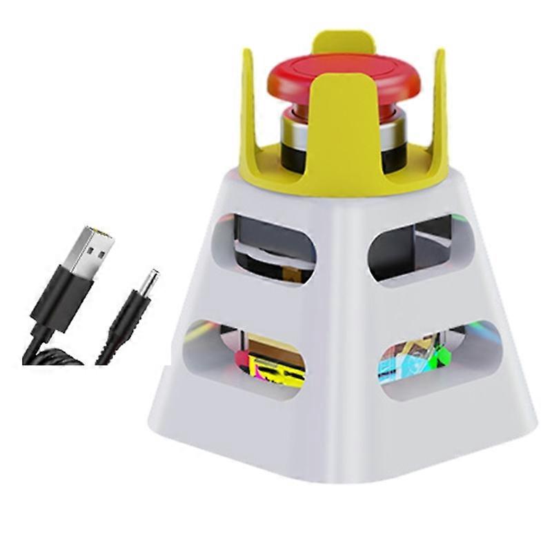 Desktop Power Switches Button with 50m Remote Control Four Color LED Lights