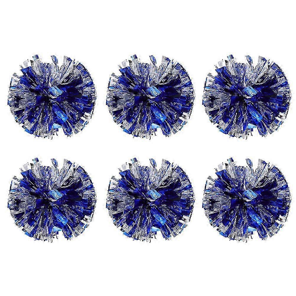 6Pcs Cheering Pom Poms Squad Pompoms Handled Cheering Poms Performance Dance Pompoms