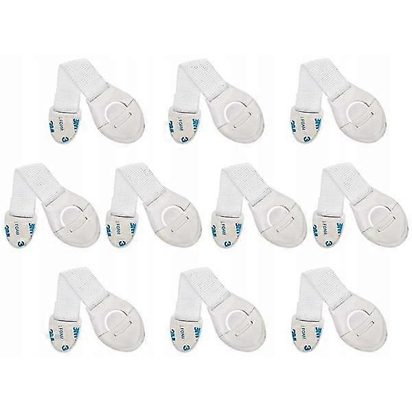 10x Cabinet lock / Drawer lock / Child lock white