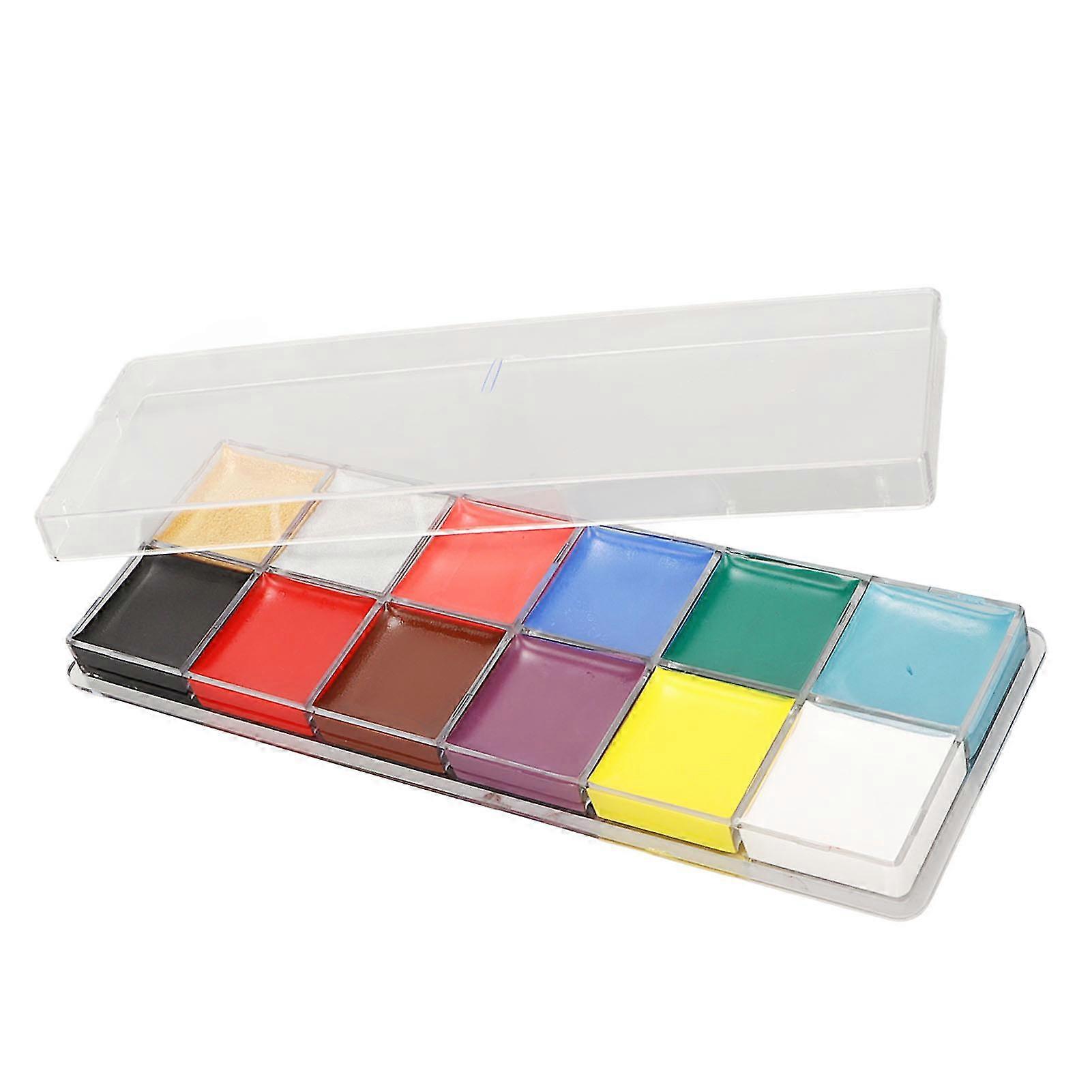 12 Colors Professional Face Paint Kit - Hypoallergenic, Washable, Highly Pigmented for DIY Body Painting
