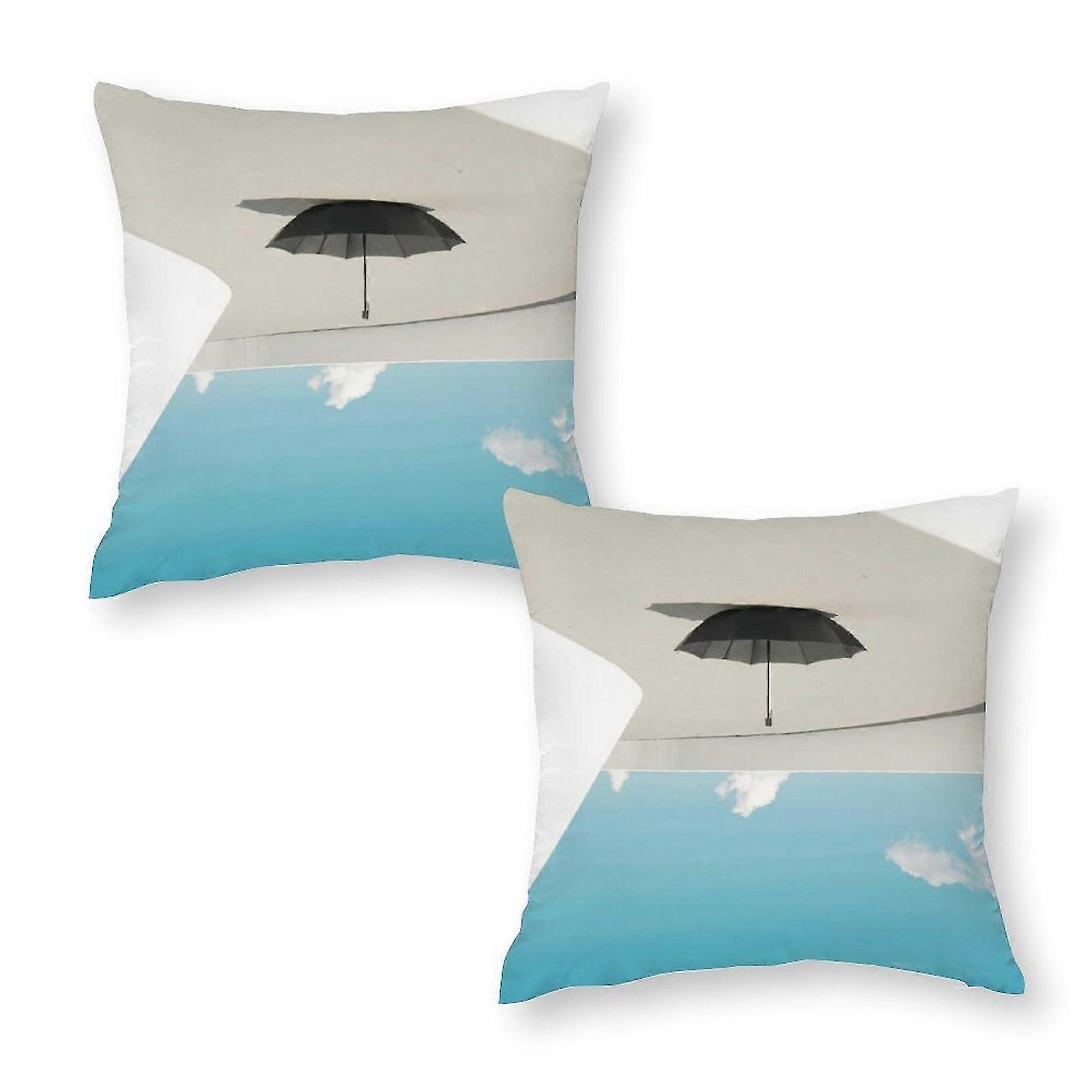Clouds Print Pillow Case Set Of 2 Pcs