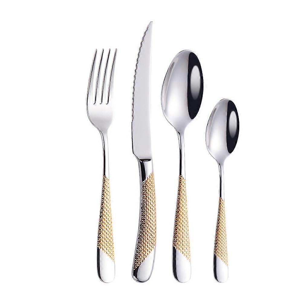 2pcs Cutlery Set Tableware Tableware Spoon Fork Stainless Steel