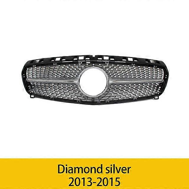 גריל איכותי ABS כסף שחור תחליף פגוש קדמי רדיאטור יהלומים גריל מתאים למרצדס A Class W176 2013 - 2015