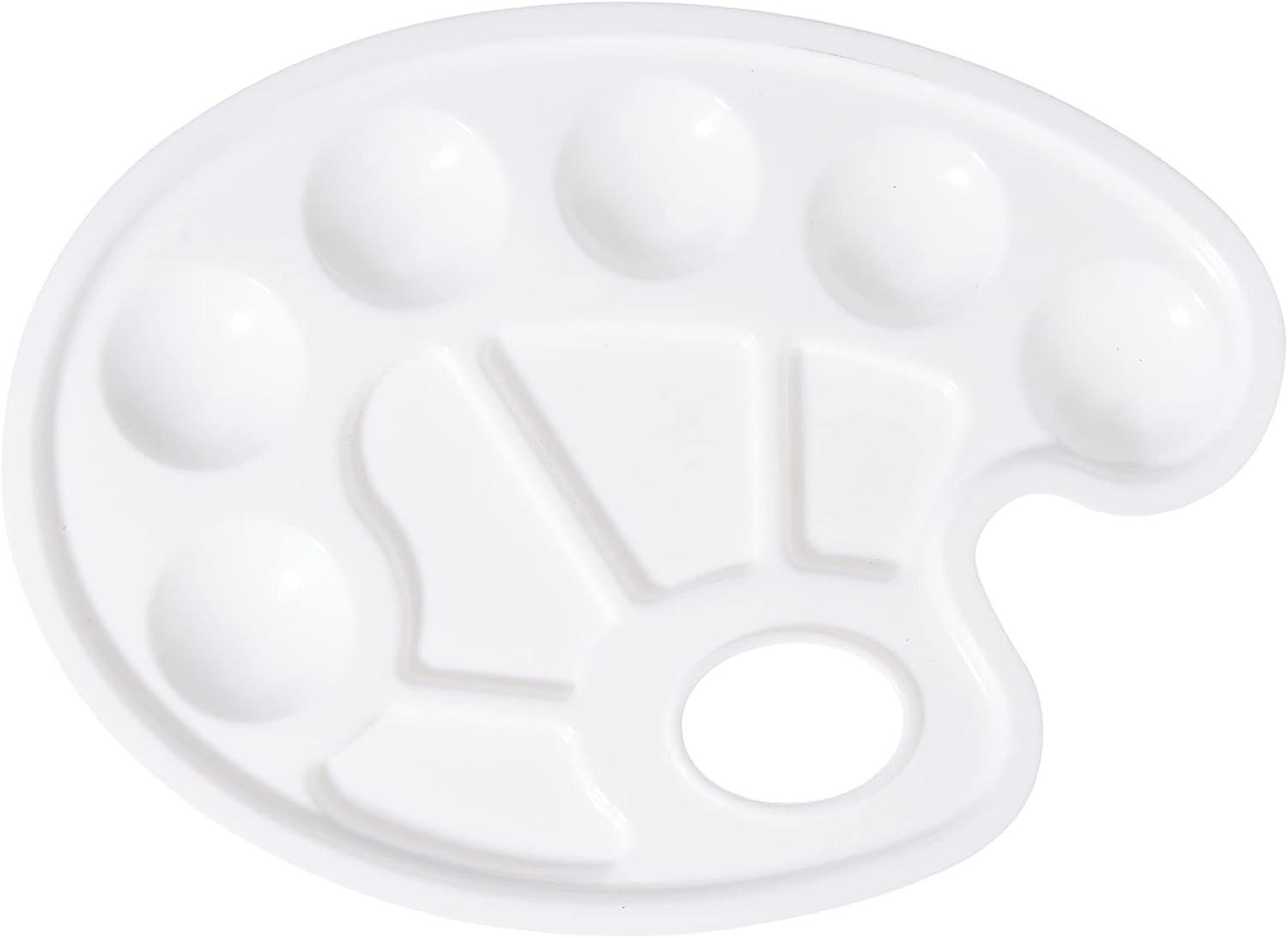 White - 1 pc Oval Plastic Paint Tray