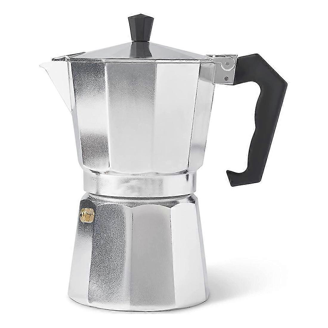 Espresso Maker, Italian Make For Brewed Espresso 6- Moka Pot (silver)
