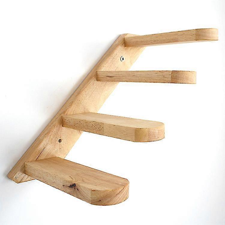 Wooden Cat Climbing Frame Four Step Stairs Wall Mounted Cat Shelves