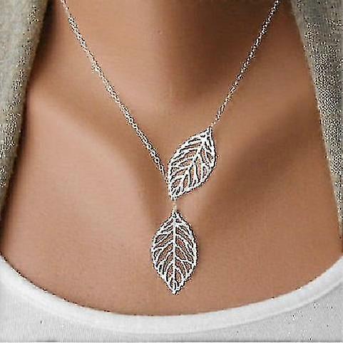 Leaf Forest Style Double Leaf Necklace