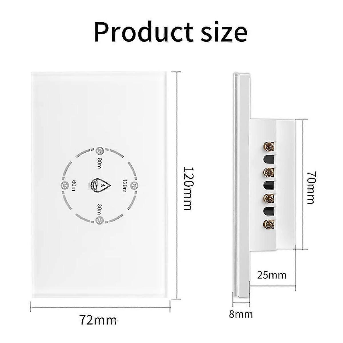 Tuya Smart Life WiFi Boiler Switch 20A with Energy Monitoring 4400W Smart Water Heater Switch US Standard for Alexa Home