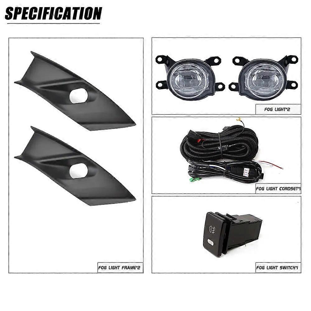For FOR TOYOTA INNOVA 2020 2021 2022 Front Fog Lights Car Styling Spot Light Fog Lamps With Switch - 1 Pair