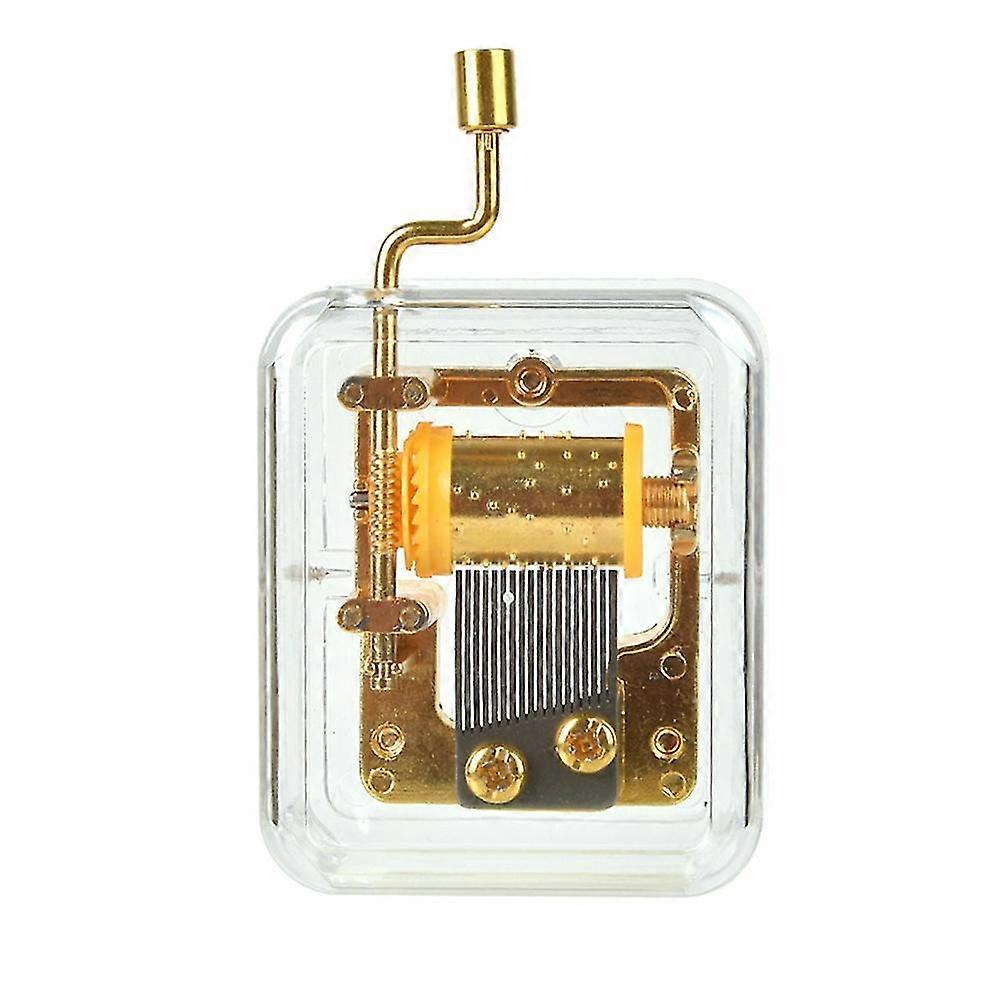 Farfi Music Box Attractive Widely Use Transparent Delicate Compact Hand-crank Music Box For Friends-MXBC