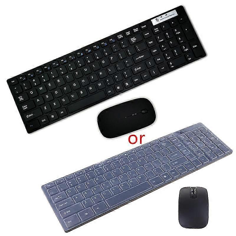 Quiet Full Size Wireless Keyboard And Mouse Set For Windows Computer Pc TW