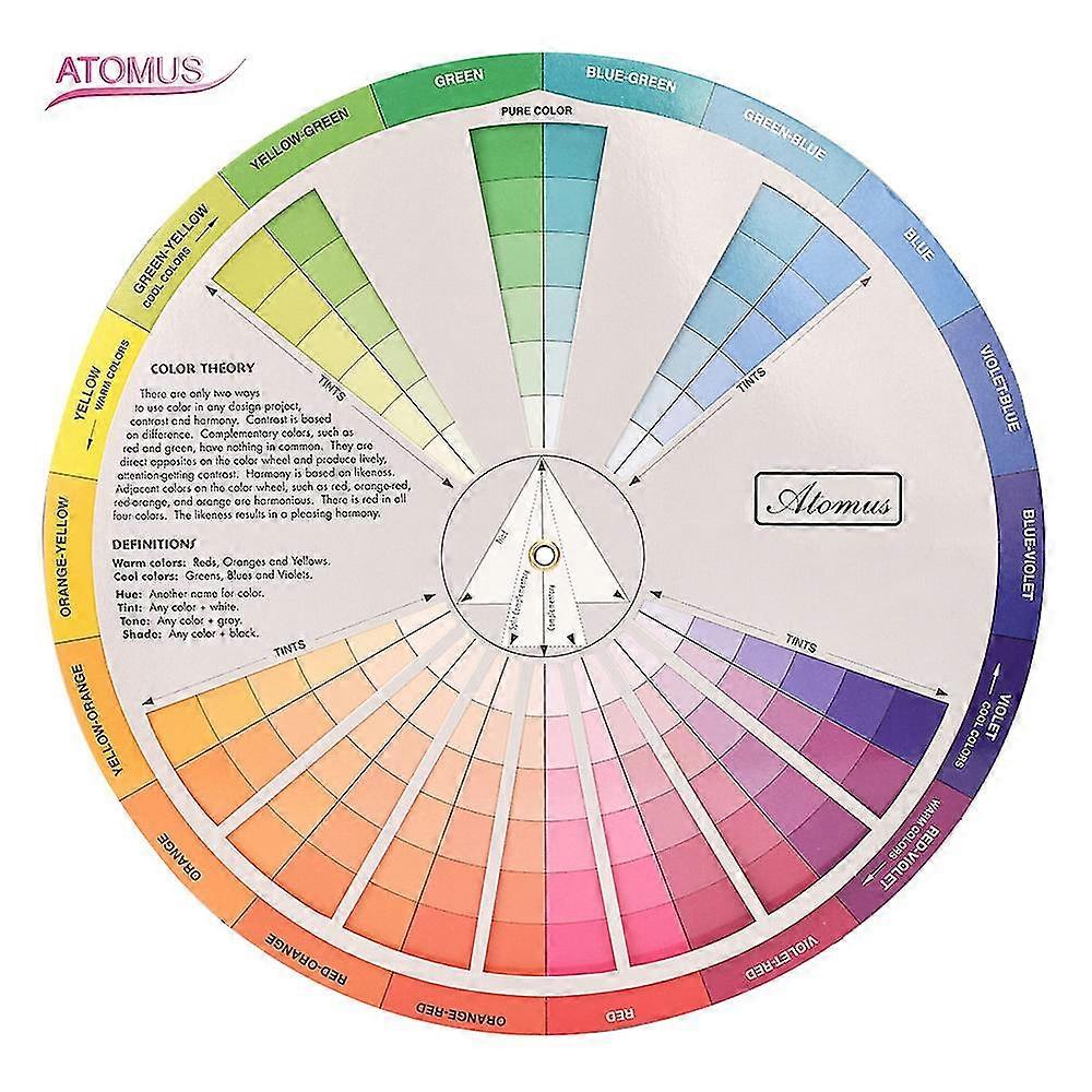 Color Wheel Practical Color Chart Selector Paper For Tattoo Nail Pigment Mixing Guide Accessoires de tatouage