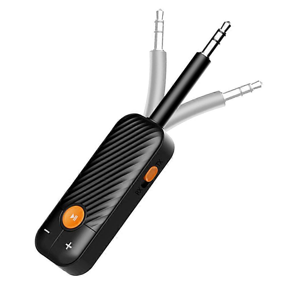 Mini 2-in-1 Transmitter Receiver Adapter Bluetooth 5.2 AUX Wireless 3.5mm Adapter with Microphone for Earphones TV Car Audio