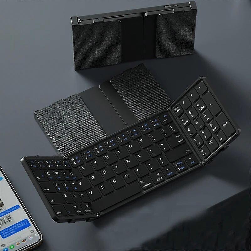 Hebrew/Korea/Russia Wireless Folding Keyboard with Touchpad Mouse Rechargeable Foldable Bluetooth Keyboard for Tablet Ipad Phone