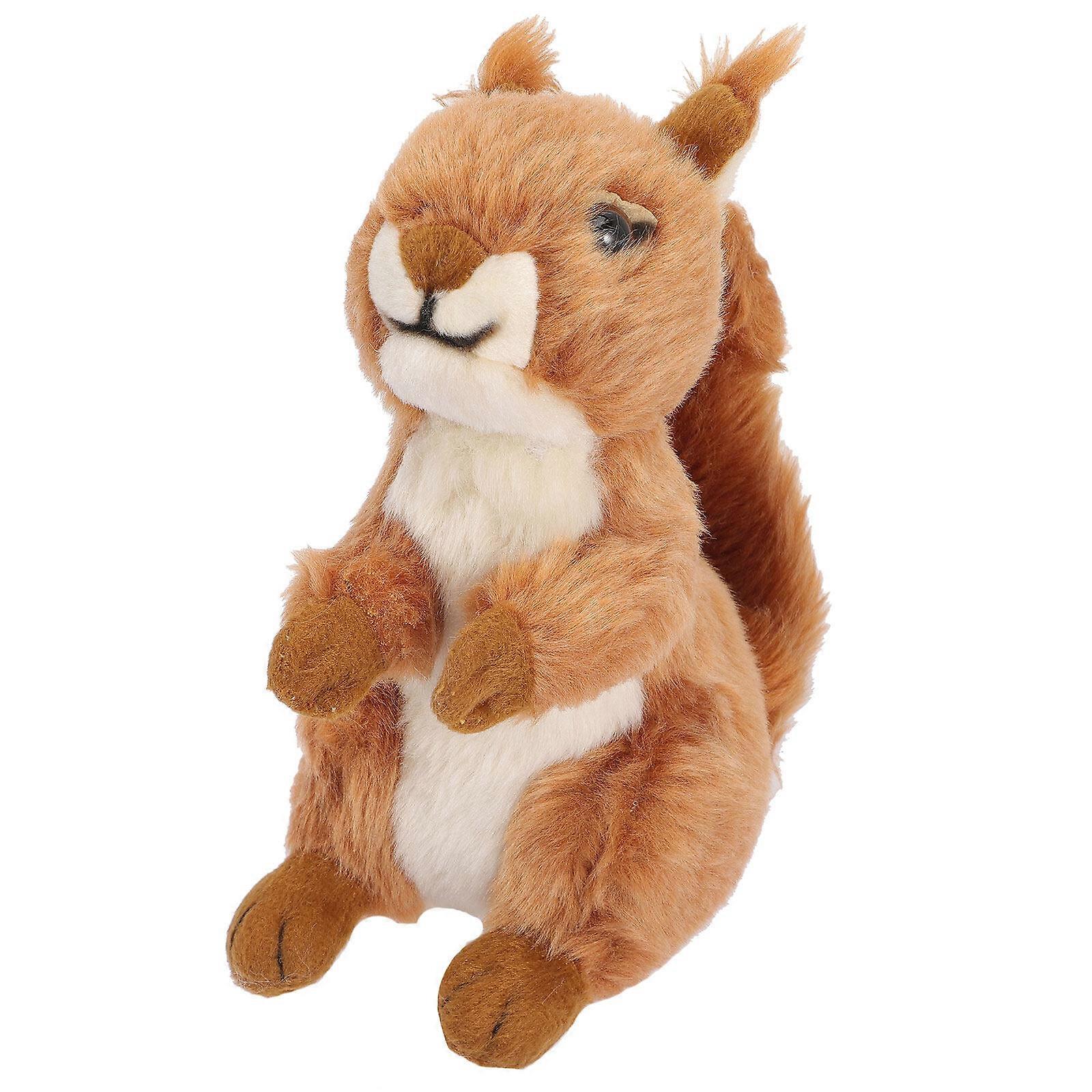 Adorable Animal Toy Squirrel-shape Model Decorative Squirrel Model Tabletop Ornament