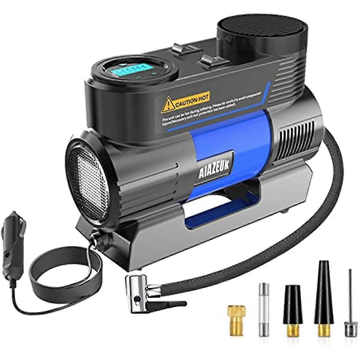 Luftkompressor Reifenfüller tragbare Luftpumpe 12V DC Auto Reifenpumpe mit digitalem Manometer 150psi mit Not-LED-Licht für Carcampermotorcyc