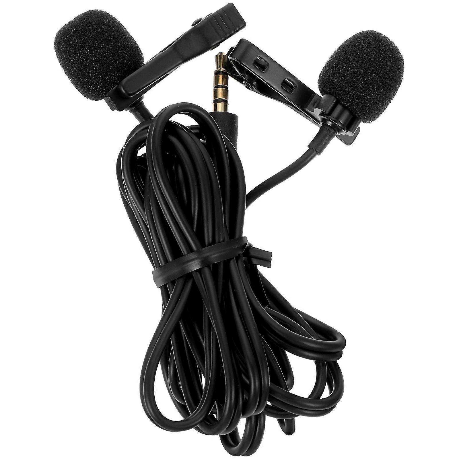 Lapel Microphone Mobile Phone High Sensitivity Recording Mic for Meeting Interview