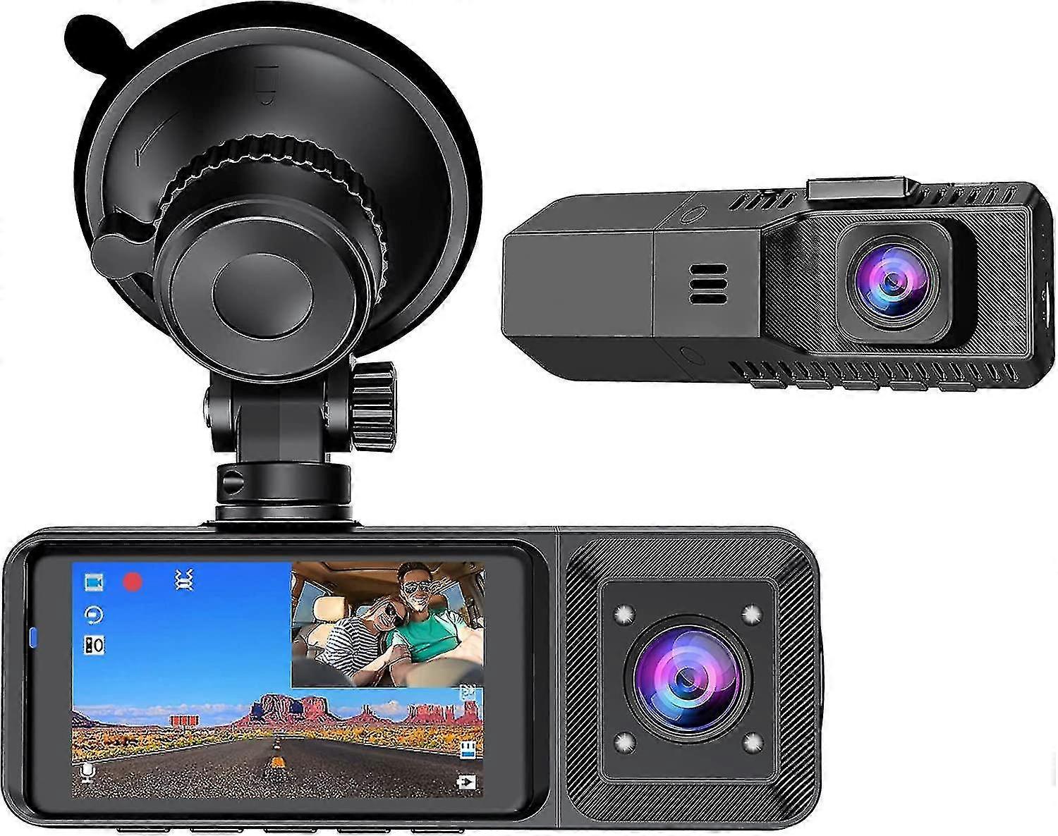 Redtiger F7n 4k ダッシュ カム - Wifi GPS フロント 4K/5k およびリア 1080p デュアル ダッシュ カメラ - ブラック ボリス
