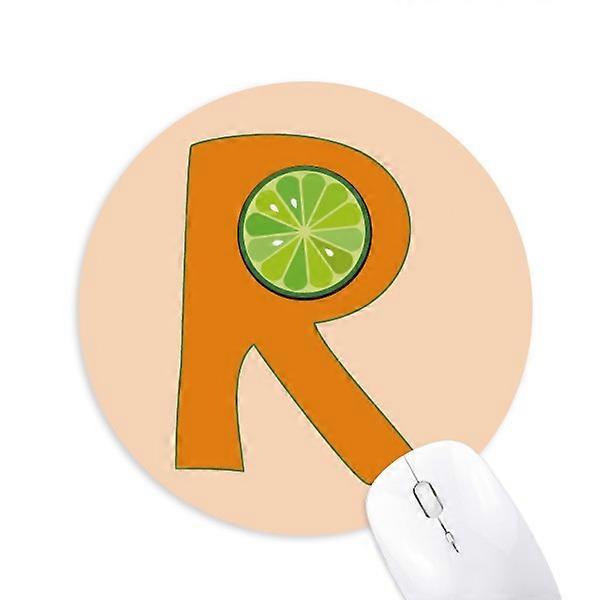 R Alphabet Orange Fruit Mouse Pad