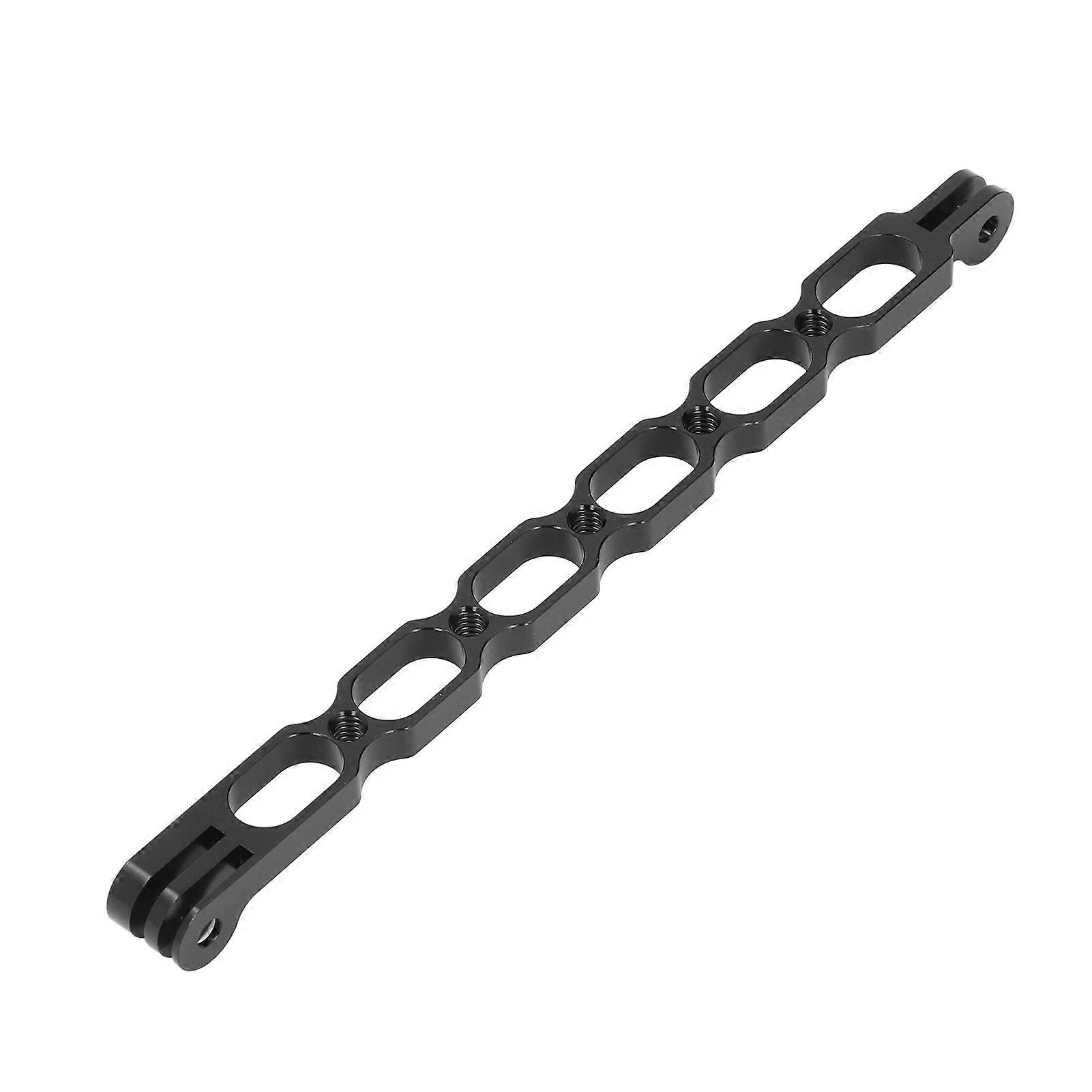 Helmet Extension Arm Black 220mm Aluminum Alloy 1/4 Inch Threaded Hole Helmet Extension Rod for Insta 360 X3 ONE RS GO 2 ONE X2 ONE R ONE X