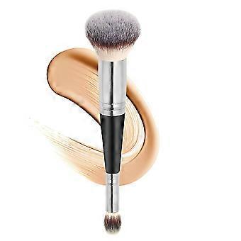 Escovas de maquiagem de duplo fim de fundação Escova de escova escova escova perfeito para qualquer olhar premium luxe cabelo arredondado pincel impecável ideal para líquido, crea