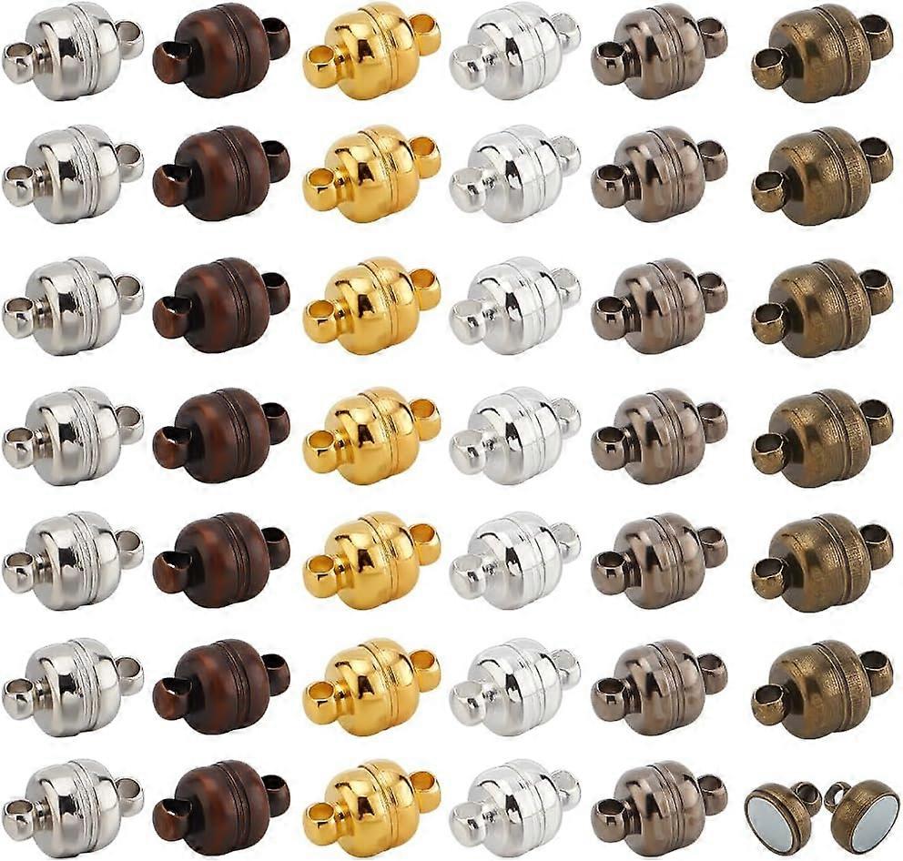 100 Sets Magnetic Clasps Mixed Color Necklace Bracelet Clasps Oval Brass Magnet Converter Jewelry Clasps Extenders Locking Clasps for Bracelet Necklac