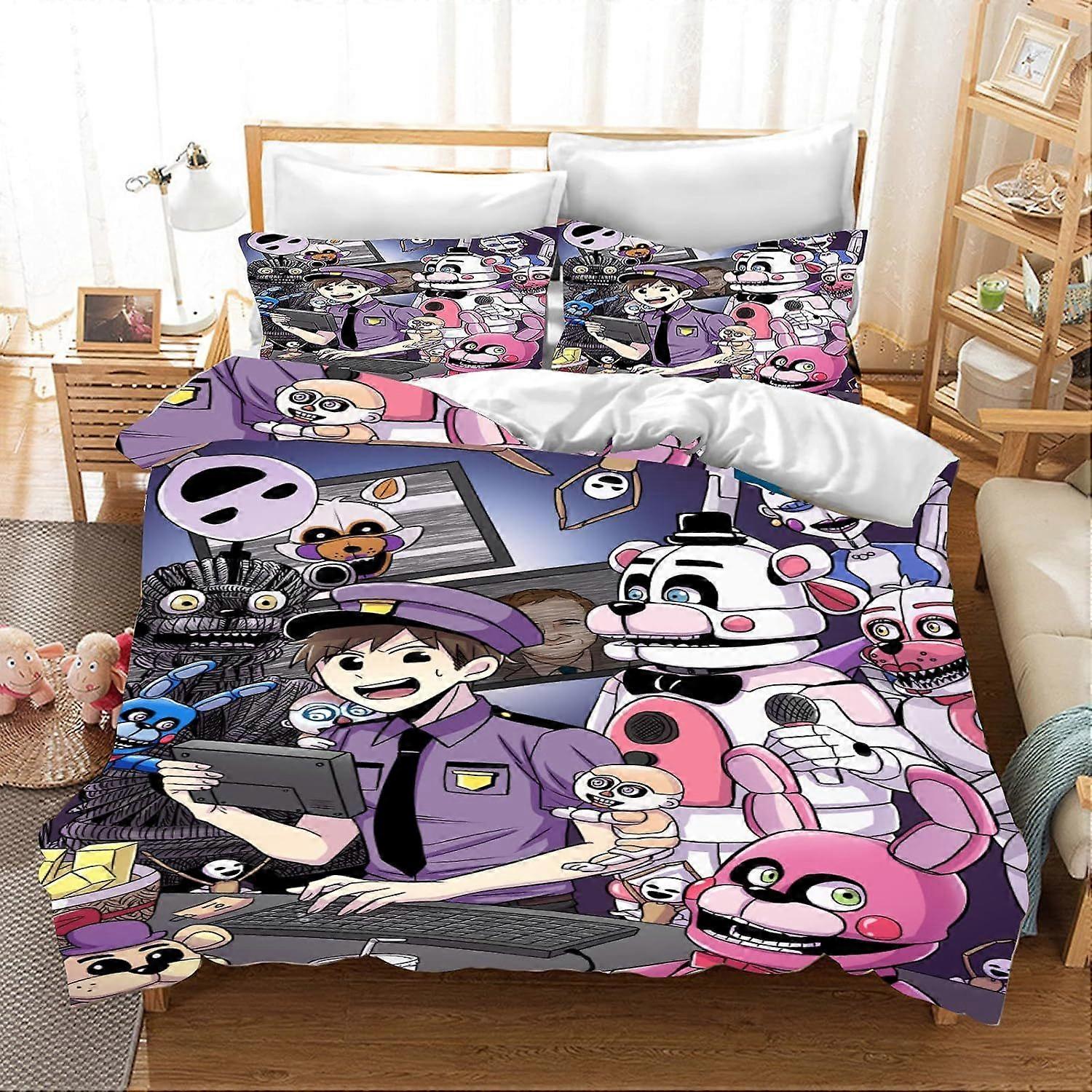 Five Nights at Freddy's Children's Bedding Set (D Digital Print, Polyester, Adults and Children)