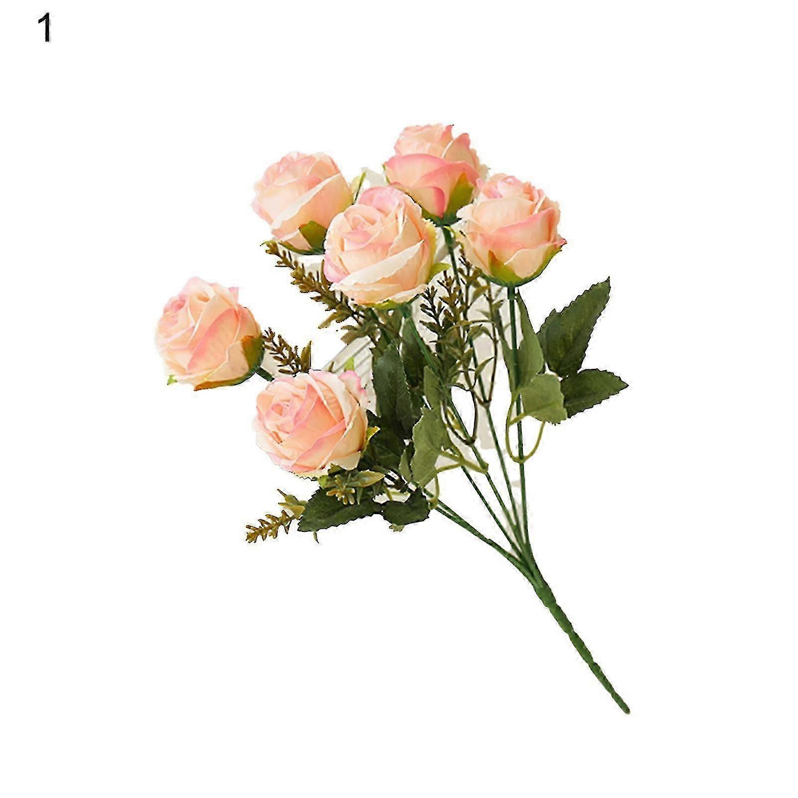 1 Bunch Artificial Faux Silk Flower Artificial Rose Decor For Wedding