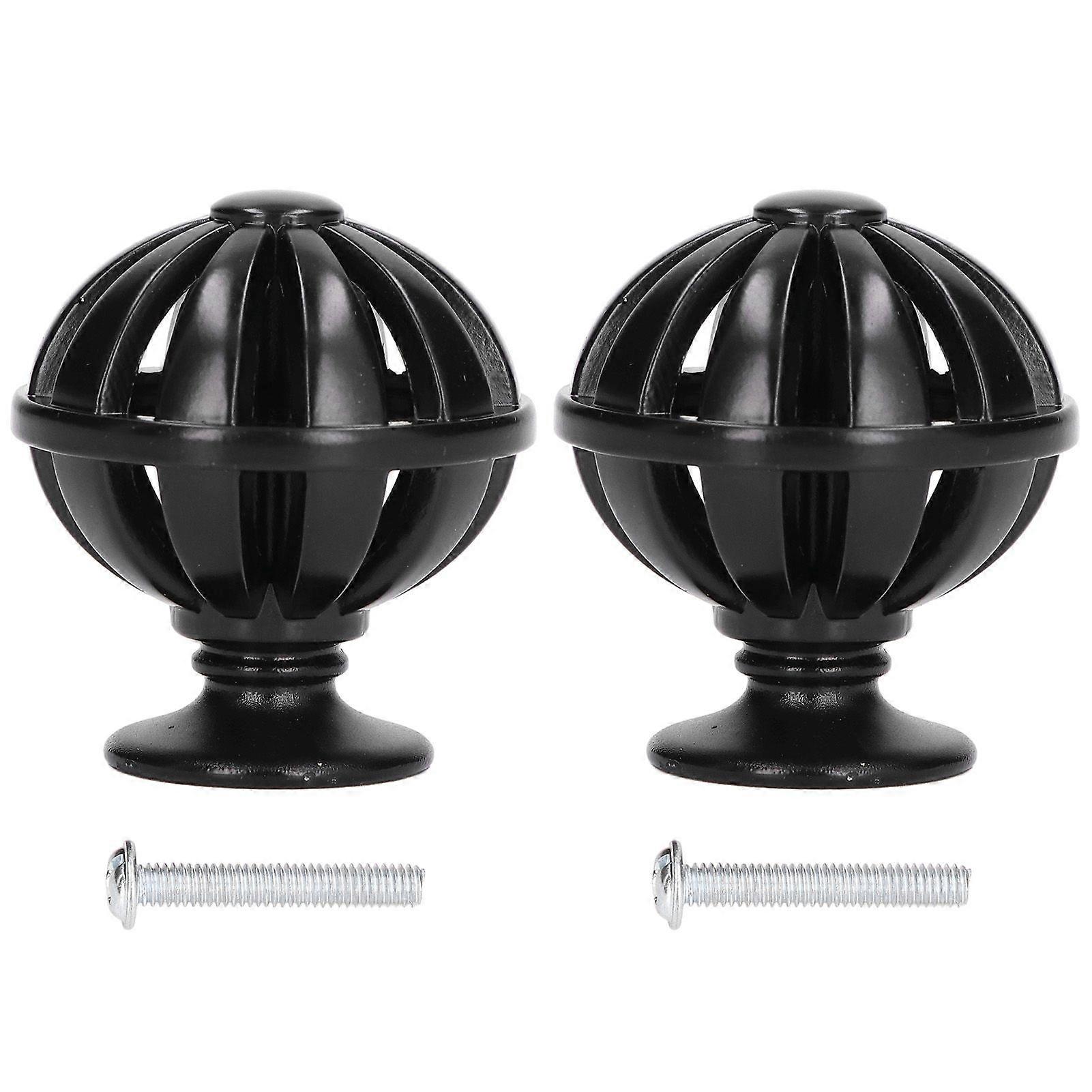 2 مجموعة مقبض خزانة قفص العصافير مقبض درج خزانة جوفاء مقبض خزانة ملابس سبائك الزنك للديكور المنزلي366 قفص العصافير أسود