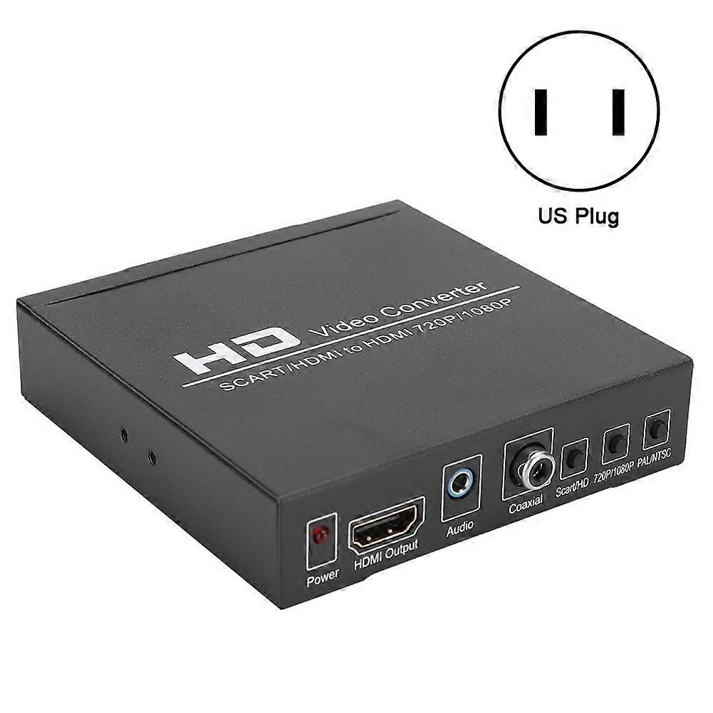 Iron Shell Low Power Consumption Digitalization Chip Processing Scart/HD to HD Converter Portable Adapter