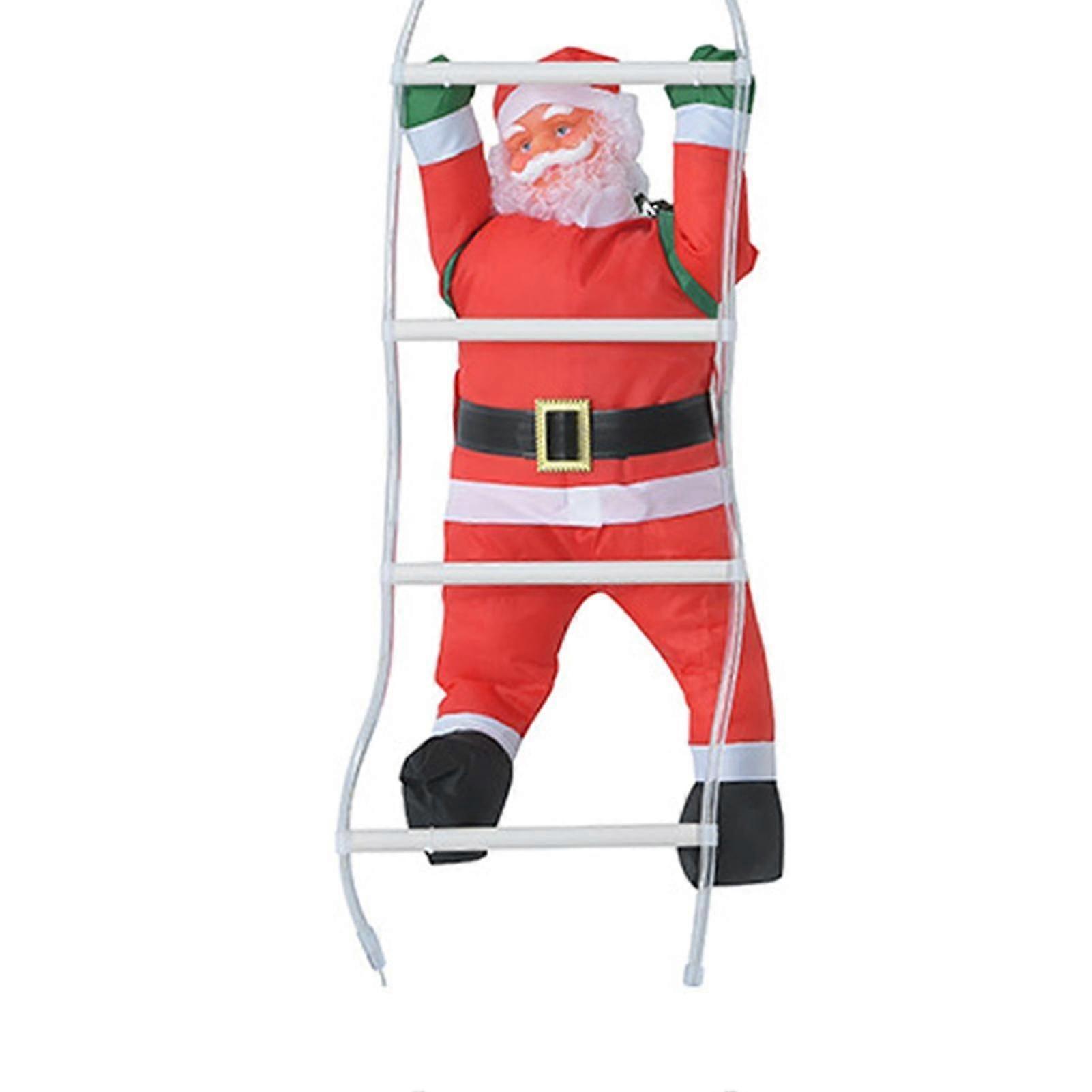 Santa Claus Climbing Rope Electric Hanging Toy With Led Light_a