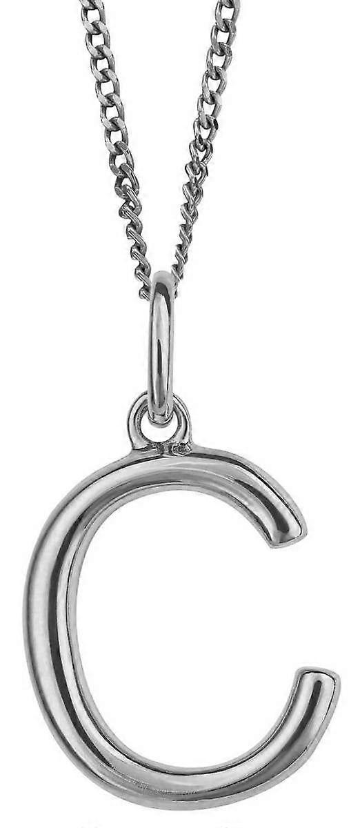 Beginnings C Initial Pendant - Silver