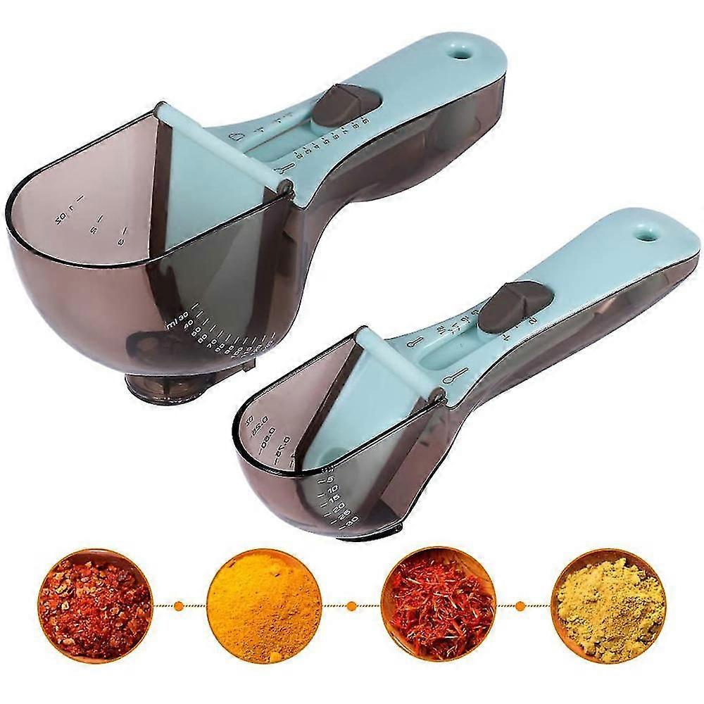 Measuring Cup Set And Measuring Spoon 2 Set Measuring Cups, Adjustable Measuring Scales - Magnetic Teaspoon Tablespoon For Kitchen Cooking Baking,8052