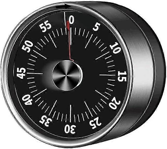 Magnetic Kitchen Timer - Visual Timer for Kids, 60 Minutes Visual Countdown Timer with Loud Alarm, Magnetic Back and Stainless Steel Surface, Kitchen