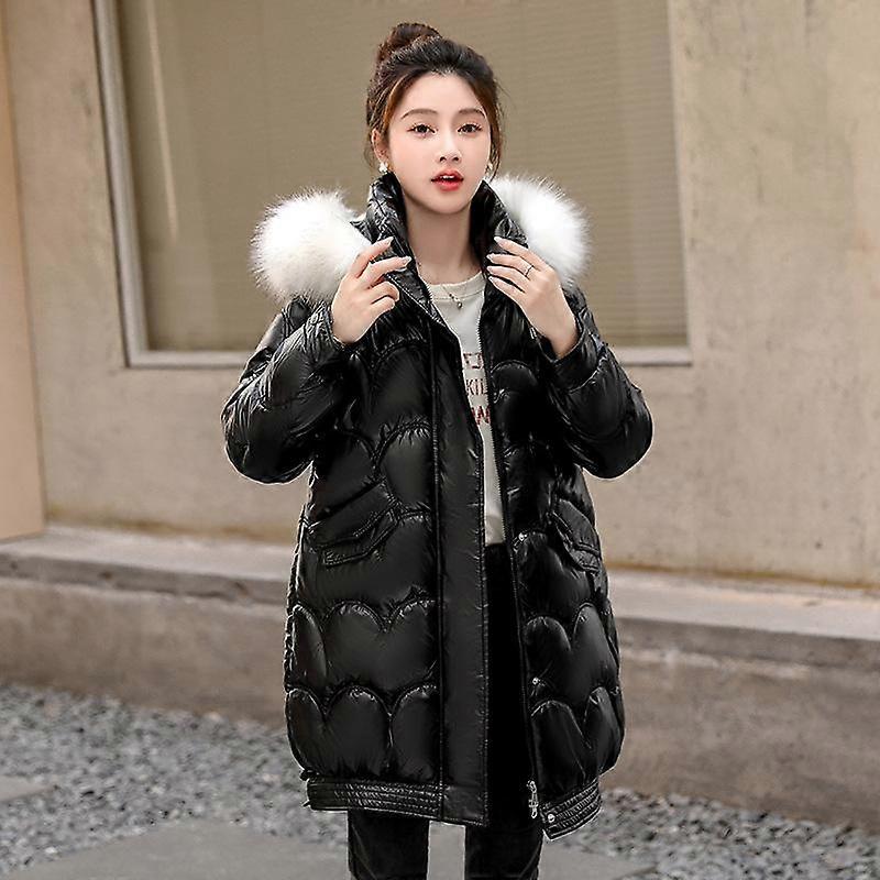 GX by 1123 50 Women Warm Down Cotton Winter Parka Long Fur Collar Hooded Coat Ja