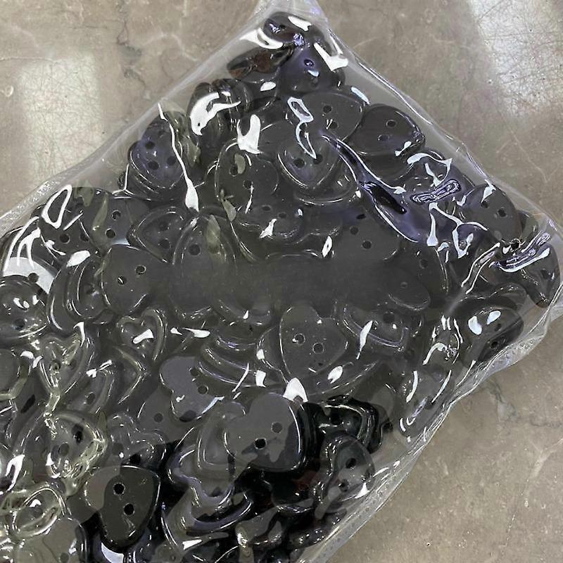 10pcs όμορφα κεραμικά κουμπιά ανθεκτικά ομαλά κεραμικά κουμπιά σε σχήμα καρδιάς 2 οπών Αξεσουάρ ραψίματος ενδυμάτων