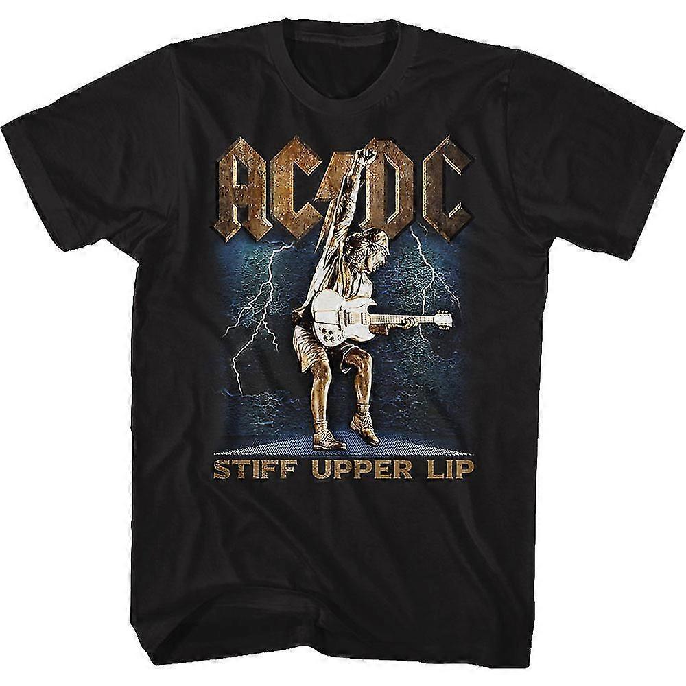 T-shirt acdc à lèvre supérieure rigide