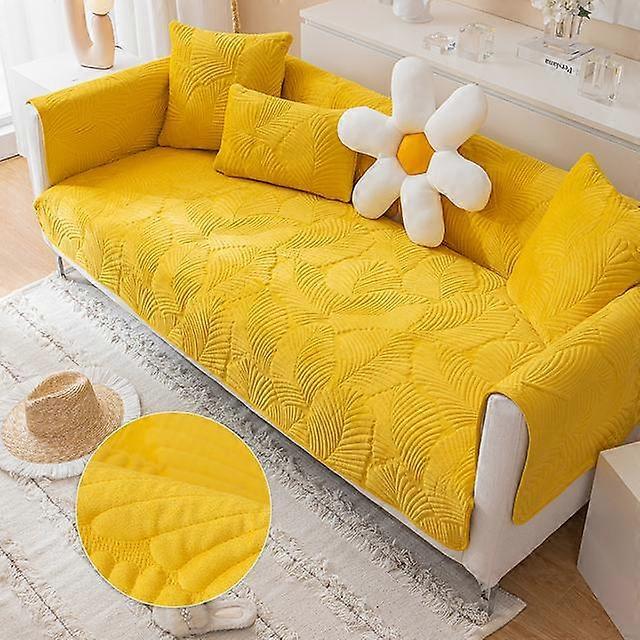 Jacquard Sofa Slipcover Solid Color Anti -Slip Various Size Couch Seat Protector Plush Soft Dust -Proof For Home Living Room Decor