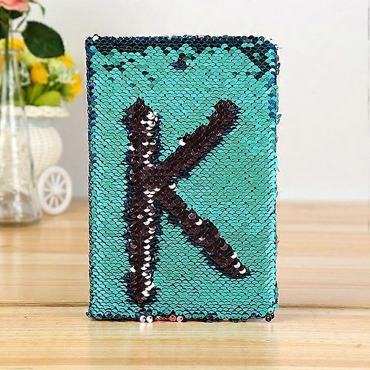 Creative Stationery Letter Fish Scale Notebook Sequin Flip Business Office Notepad