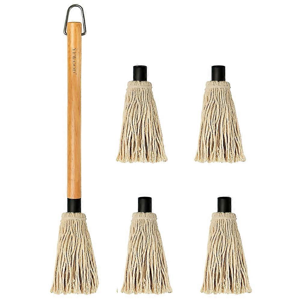 Wooden Long Handle Grill Basting Mop for BBQ Grilling Smoking Steak Inch 18