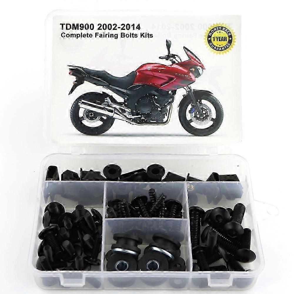 Φανταστικός για Yamaha TDM900 TDM 900 2002-2014 Μοτοσικλέτα Πλήρης πλήρης φέρινγκ Βίδες Kit Φέρινγκ Κλιπ Body Screws Nuts Steel