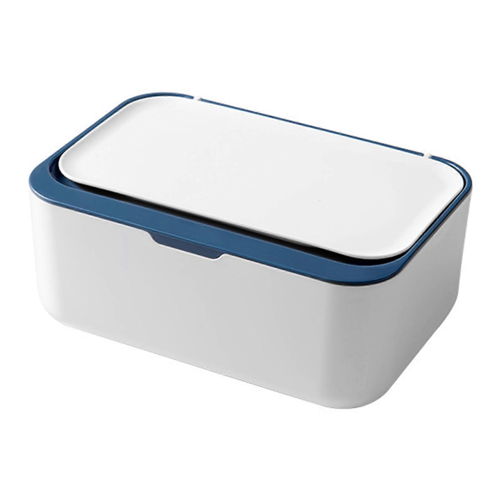 Dustproof Wet Wipe Storage Box With Lid Refillable Damp Toilet Paper Box for Home/Office